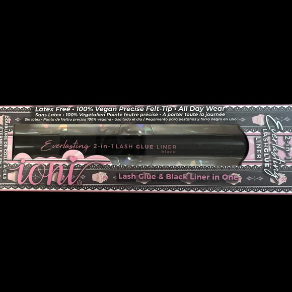 Ioni 2-in-1 Everlasting Lash Glue & Black Liner 686610 Vegan Set of 2 New - Picture 5 of 6